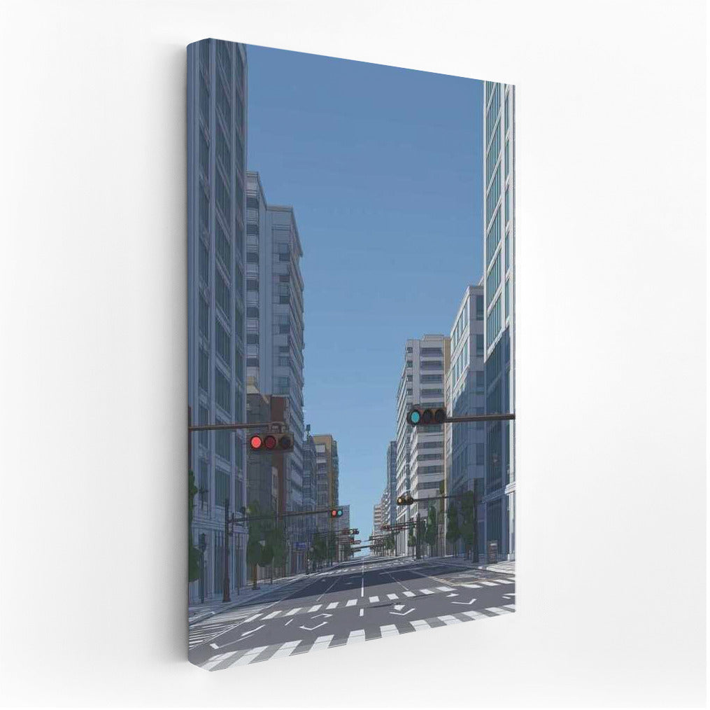 Harmony of Lines: Modern City Street