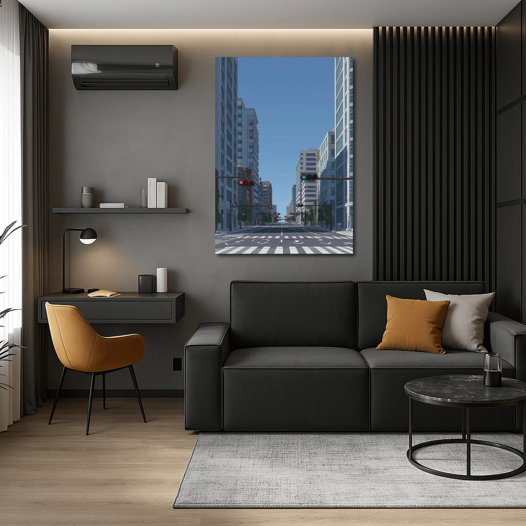 Harmony of Lines: Modern City Street