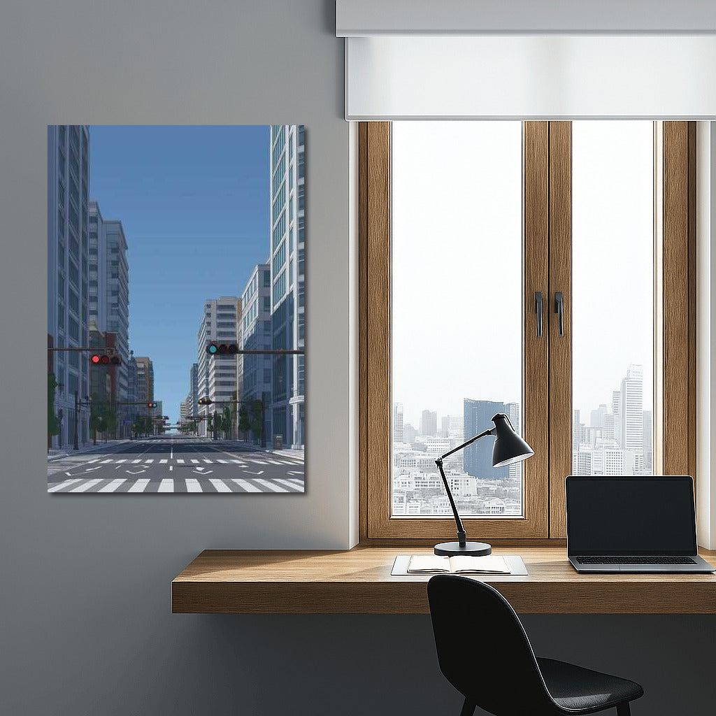 Harmony of Lines: Modern City Street