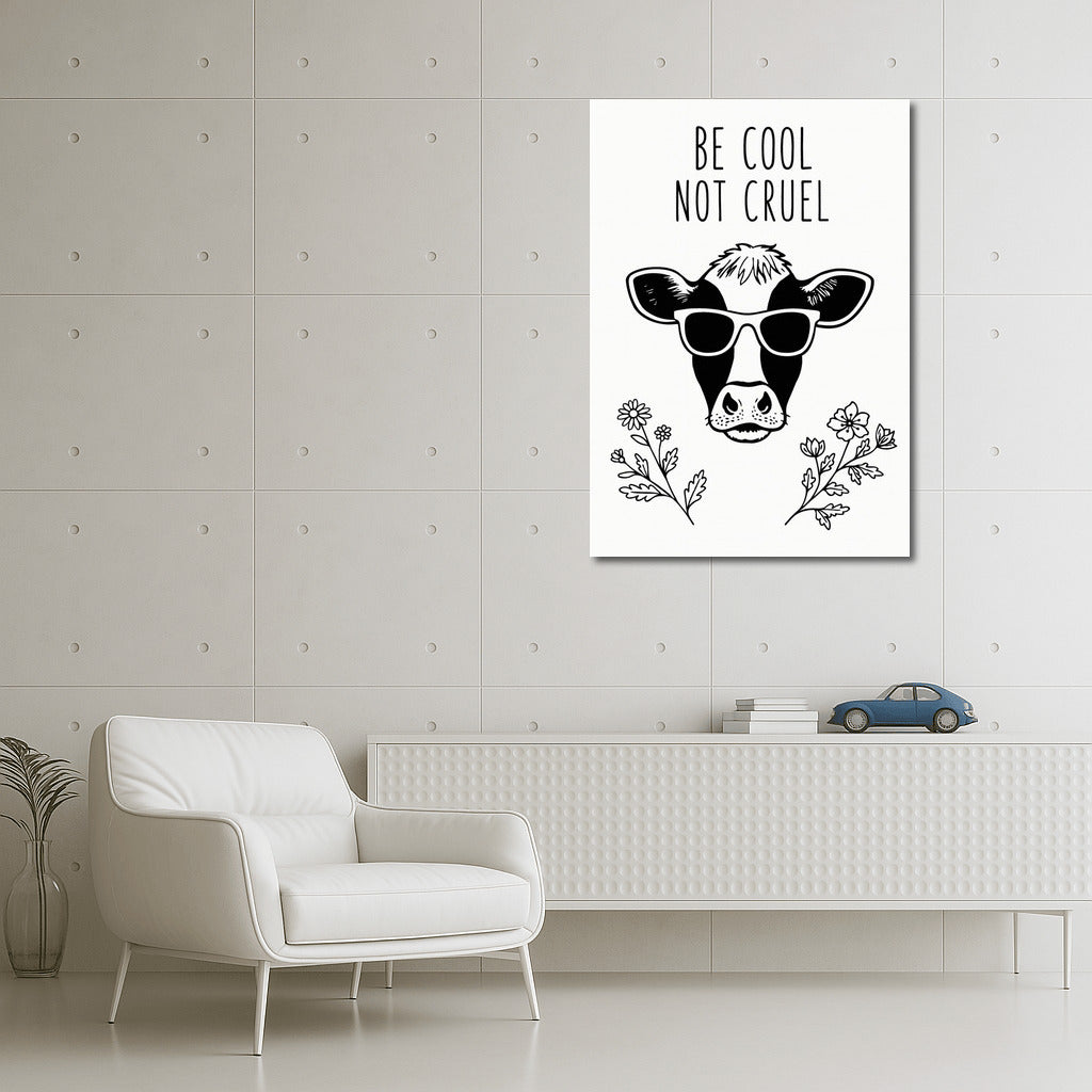 Stylish Cow With Glasses: The Voice of Vegan Animal Rights