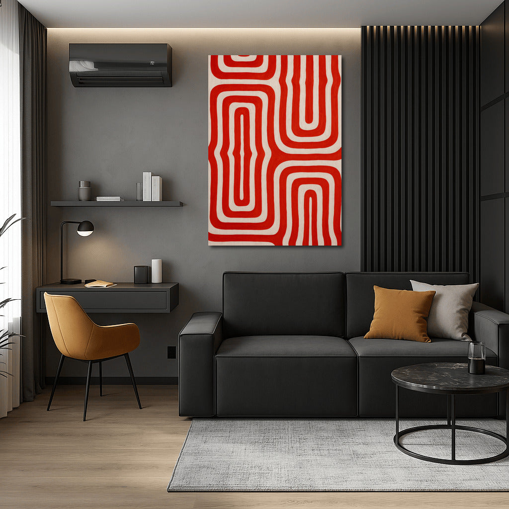 Red Labyrinth: Minimalism and Lines