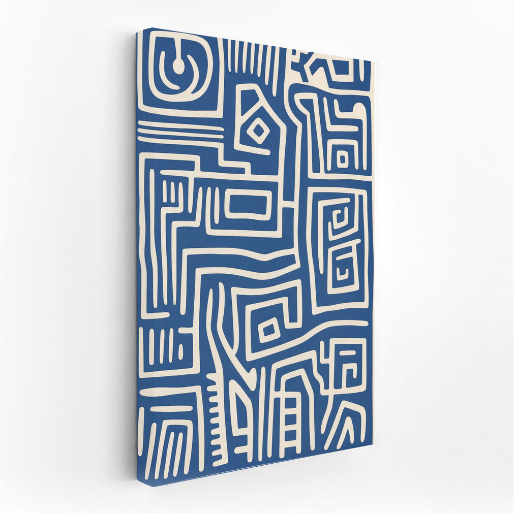 Blue and White Labyrinth of Tranquility: Minimalism and Harmony
