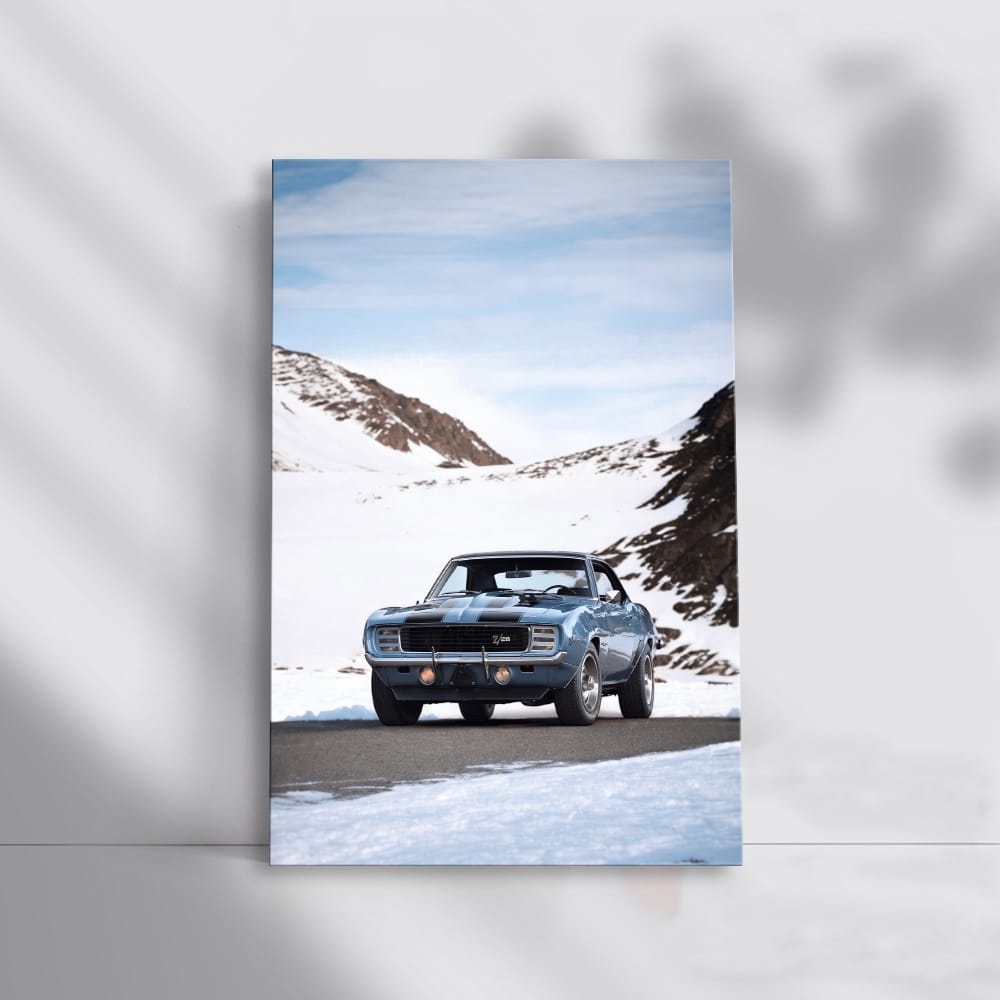 1969 Chevy Camaro RS Z28 in Snowy Mountains - Classic Muscle