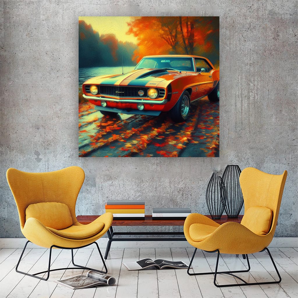 1969 Chevrolet Camaro Yenko Impressionism Wall Art