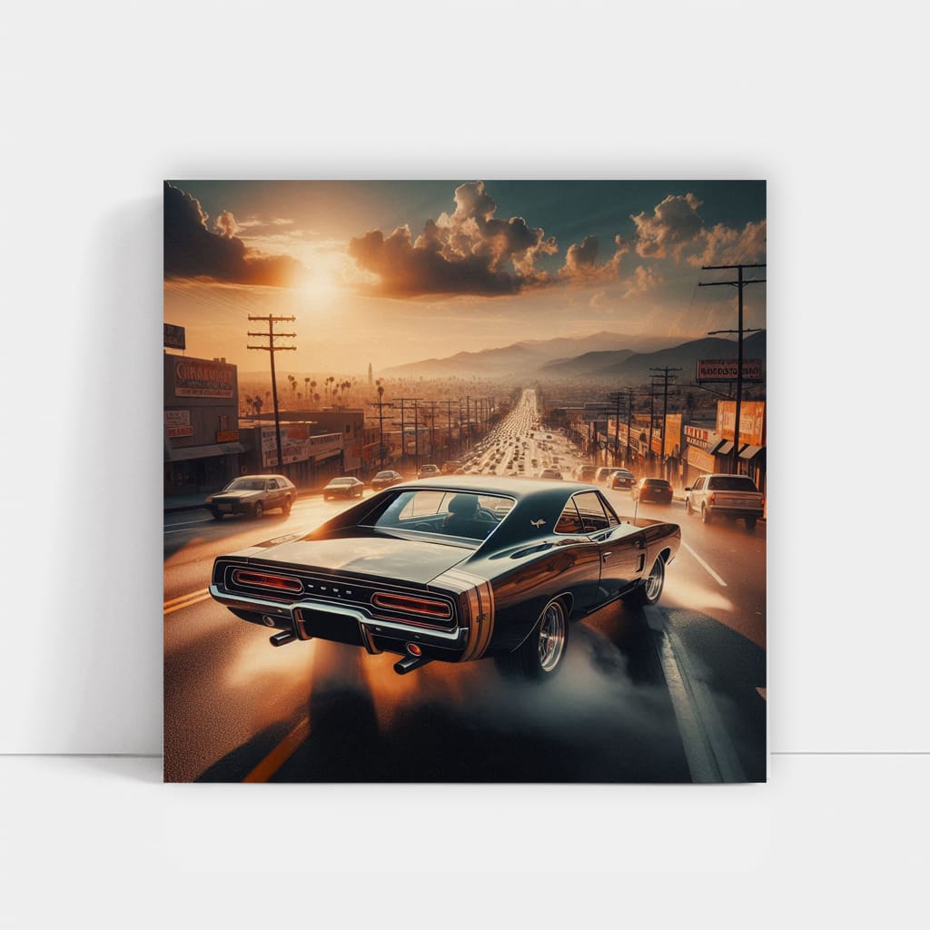 1970 Dodge Charger Rt Los Angeles Wall Art