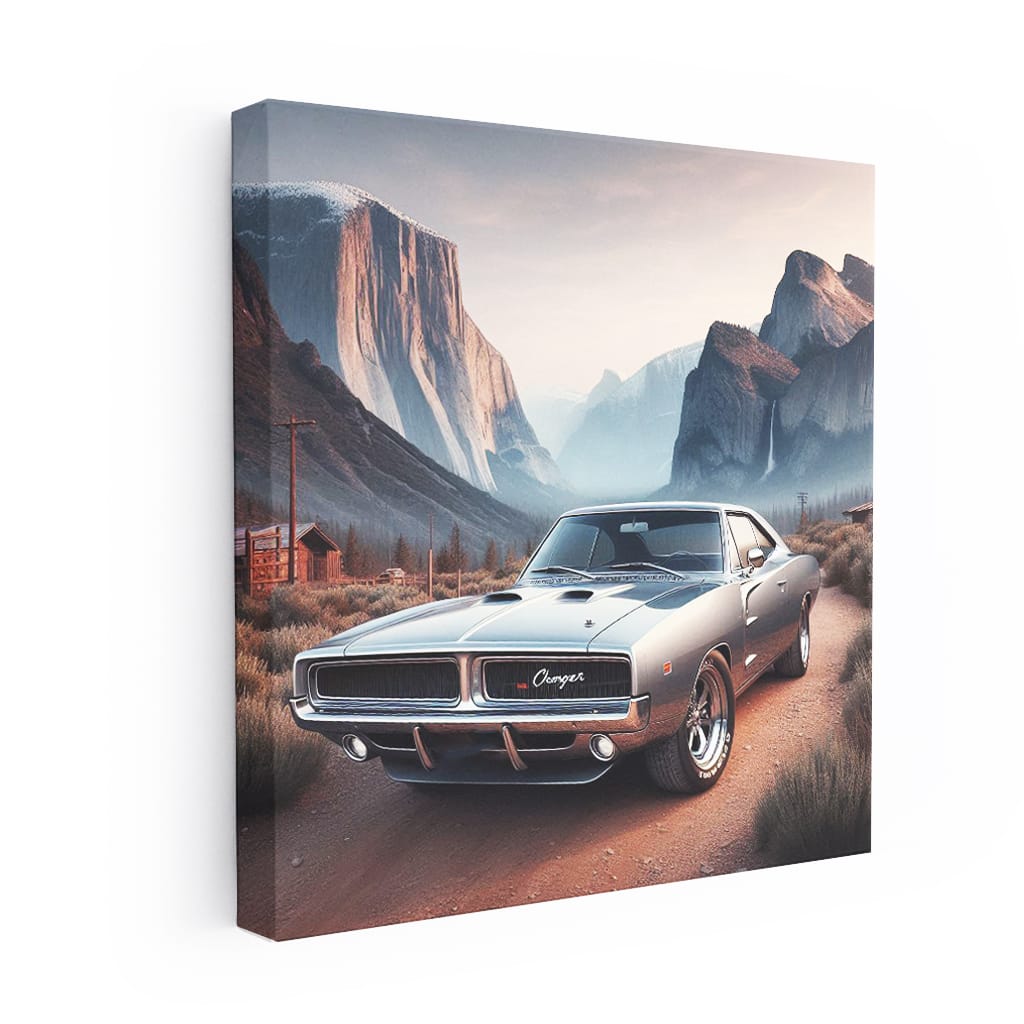 1970 Dodge Charger Rt Mountain Wall Art