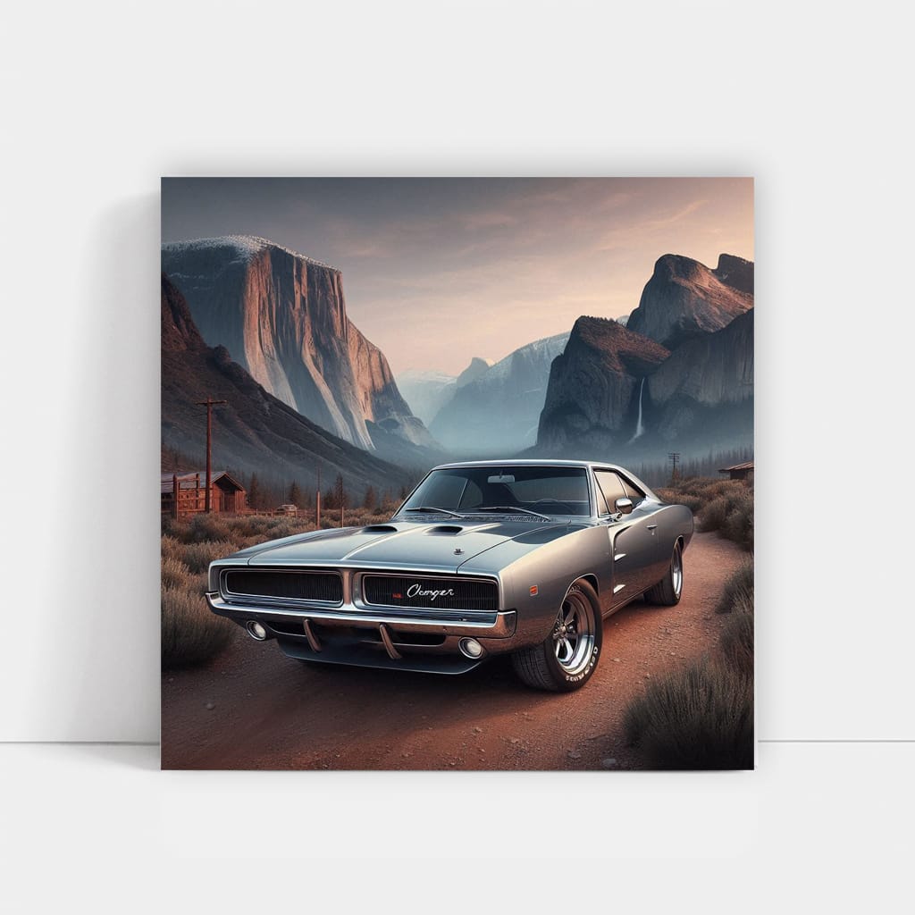 1970 Dodge Charger Rt Mountain Wall Art