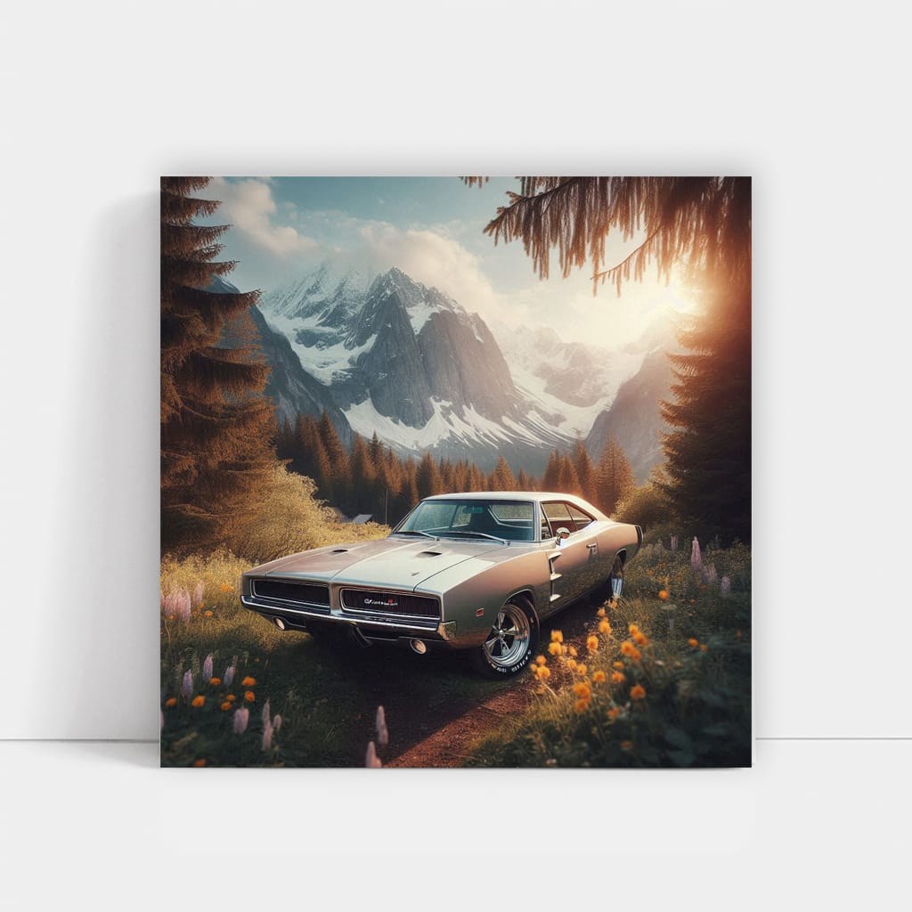 1970 Dodge Charger Rt Natu Wall Art