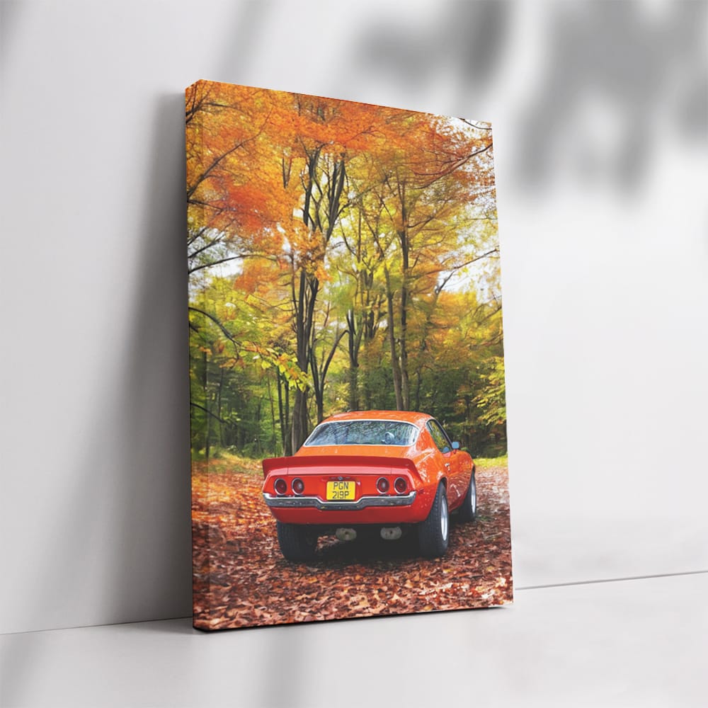 1971 Chevy Camaro in Autumn Woods - Classic American Muscle
