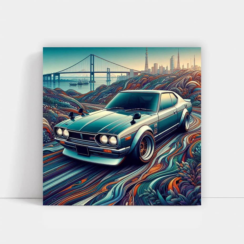 1971 Nissan Skyline Gtr Absctract Wall Art