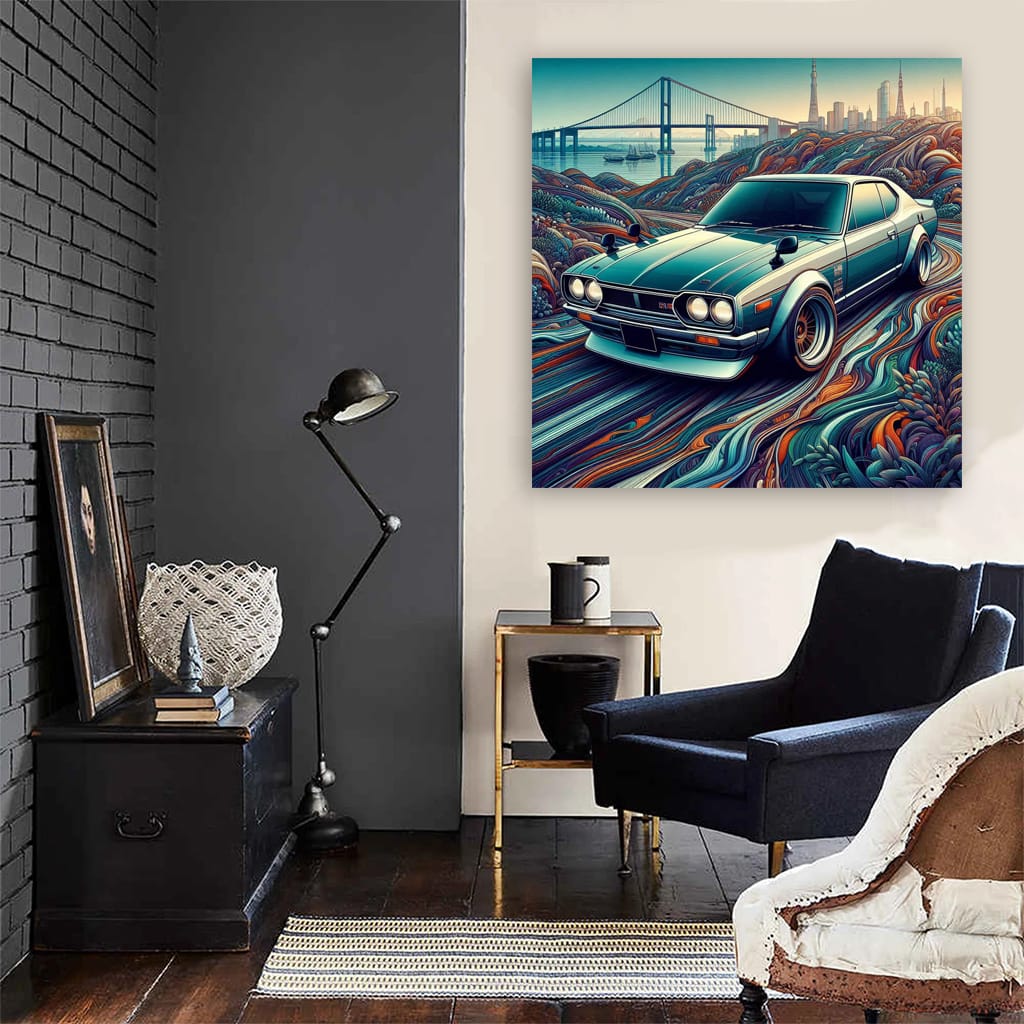 1971 Nissan Skyline Gtr Absctract Wall Art