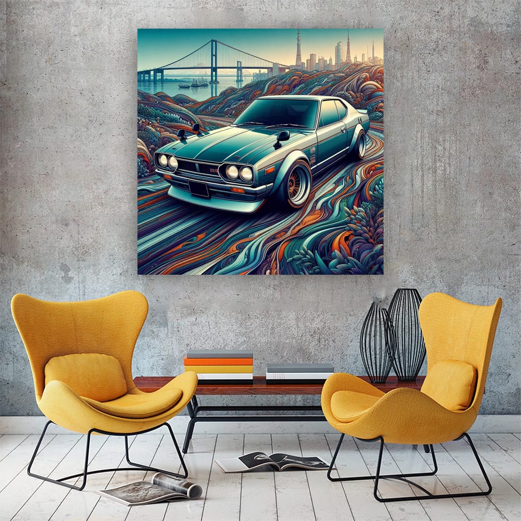 1971 Nissan Skyline Gtr Absctract Wall Art