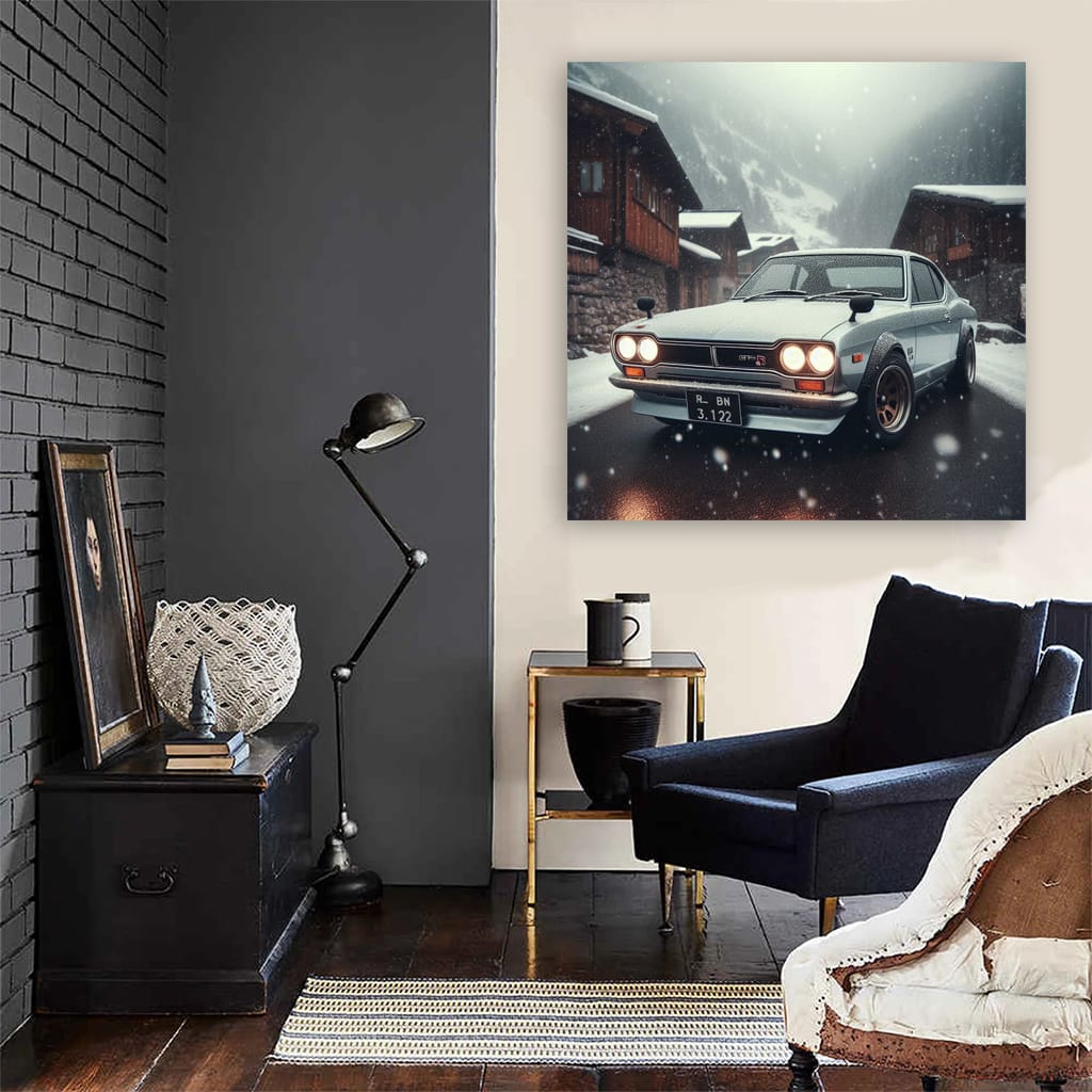 1971 Nissan Skyline Gtr Snowfa Wall Art