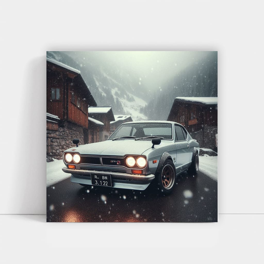 1971 Nissan Skyline Gtr Snowfa Wall Art