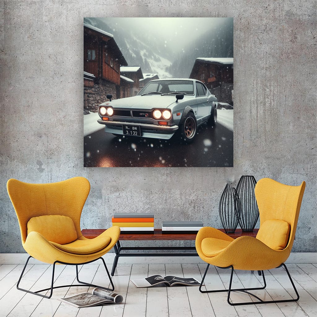 1971 Nissan Skyline Gtr Snowfa Wall Art