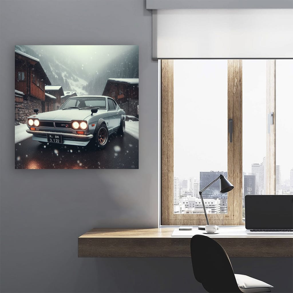 1971 Nissan Skyline Gtr Snowfa Wall Art