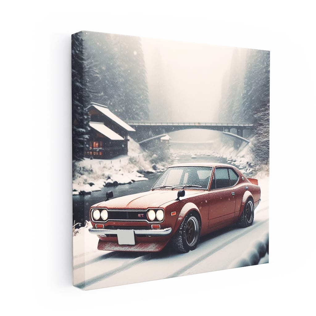 1971 Nissan Skyline Gtr Snowfall Wall Art