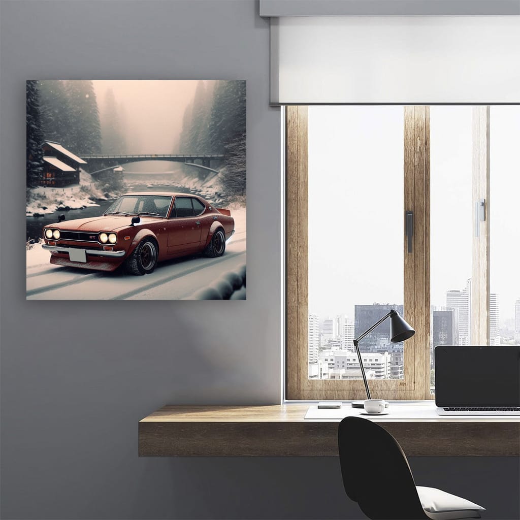 1971 Nissan Skyline Gtr Snowfall Wall Art