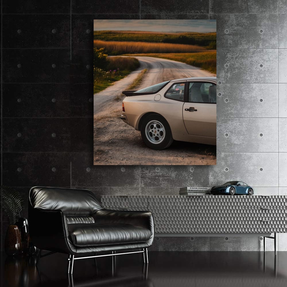 1985 Porsche 944 Lux Gliding on Highway - Classic Elegance