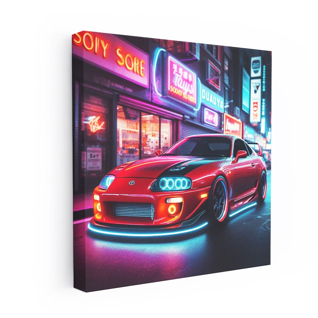 1995 Toyota Supra Mk Iv Neon Wall Art