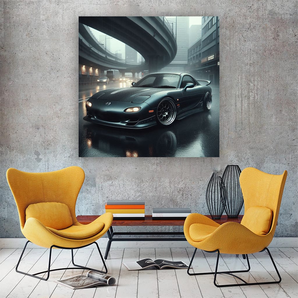 1997 Mazda RX-7 in Rain - Sleek, Fast, Unforgettable Ride