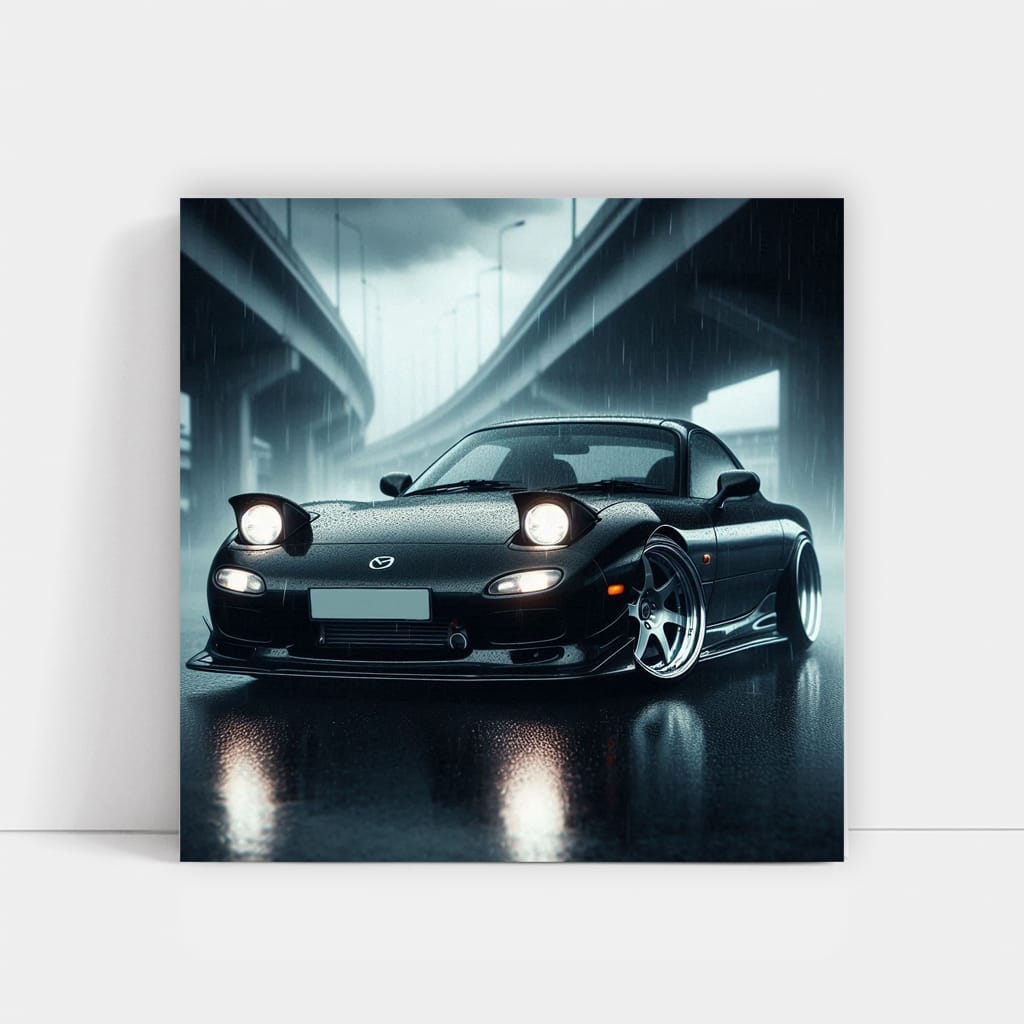 1997 Mazda RX-7 in Rain - Iconic Sports Car with Timeless Style
