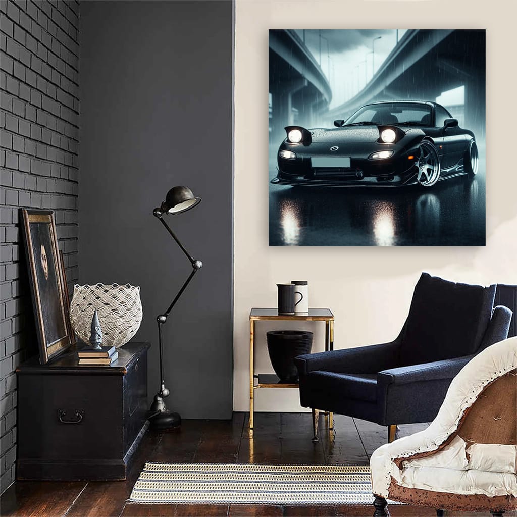 1997 Mazda RX-7 in Rain - Iconic Sports Car with Timeless Style
