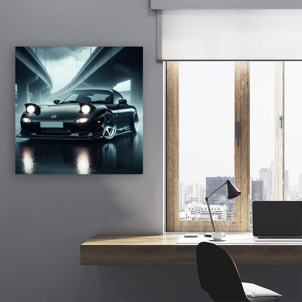 1997 Mazda RX-7 in Rain - Iconic Sports Car with Timeless Style