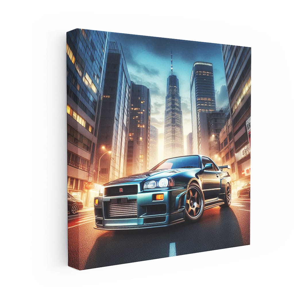 1999 Nissan Skyline Gtr R34 Buildi Wall Art