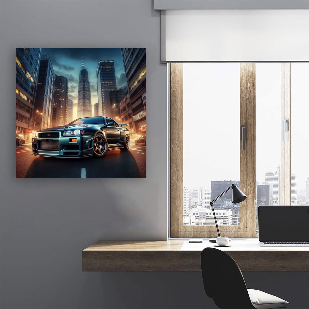 1999 Nissan Skyline Gtr R34 Buildi Wall Art