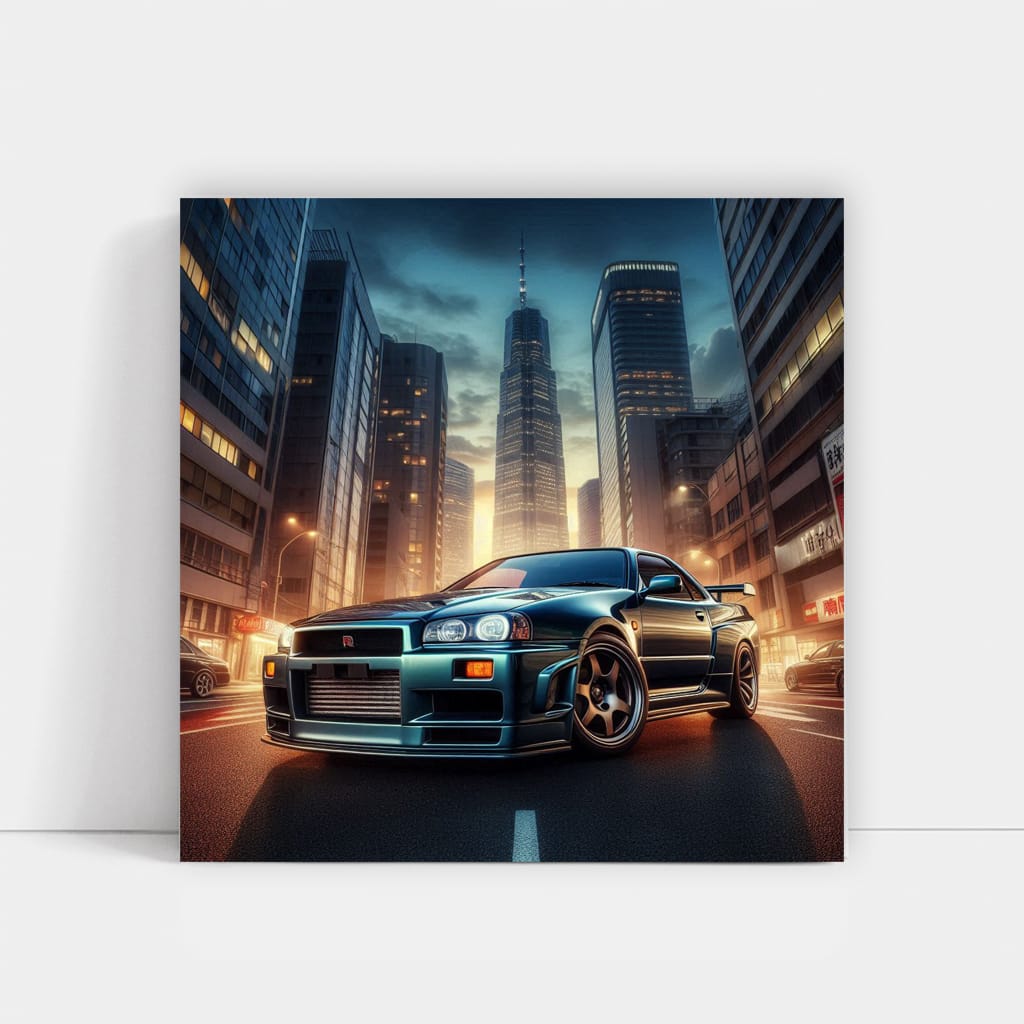 1999 Nissan Skyline Gtr R34 Buildi Wall Art