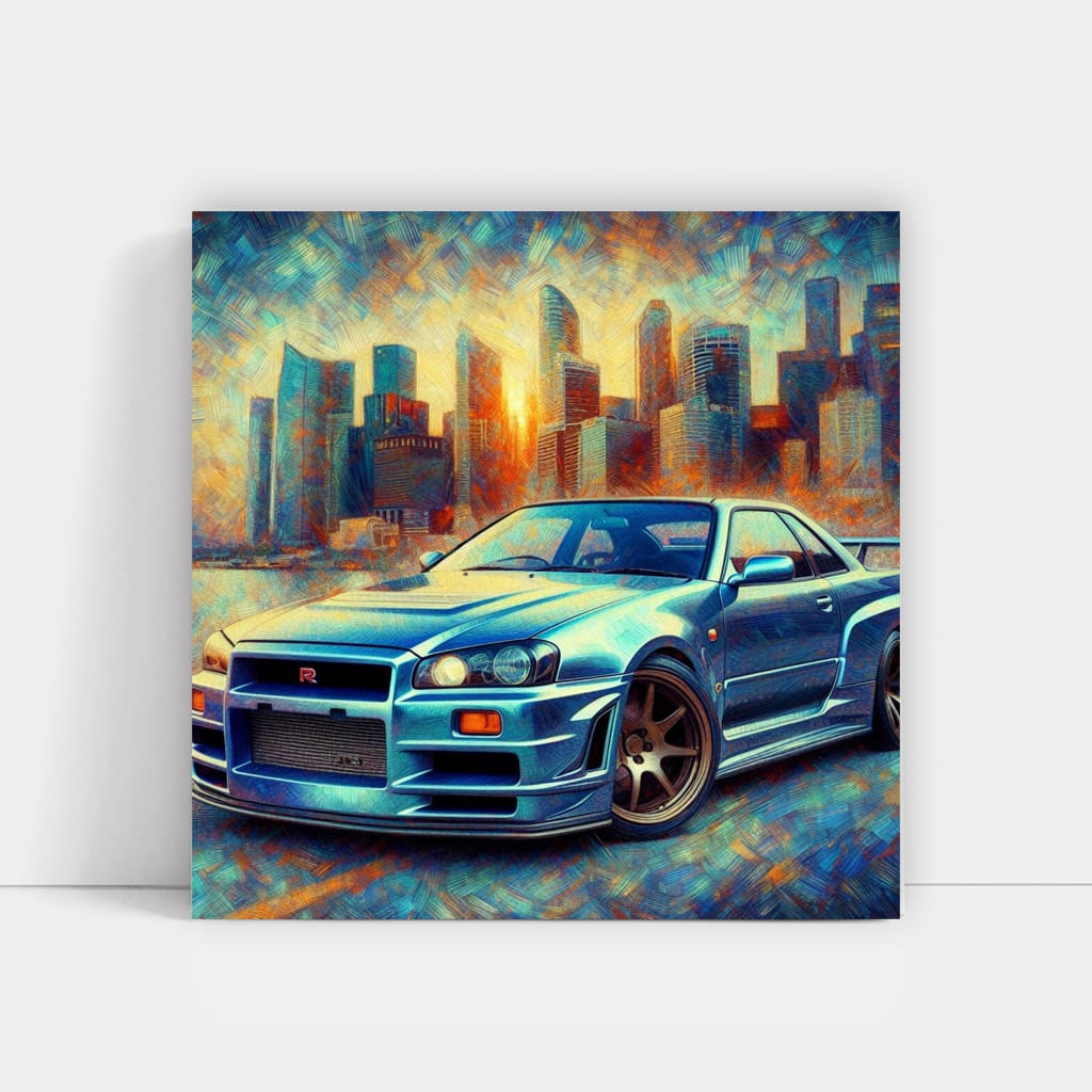 1999 Nissan Skyline Gtr R34 Impressioni Wall Art