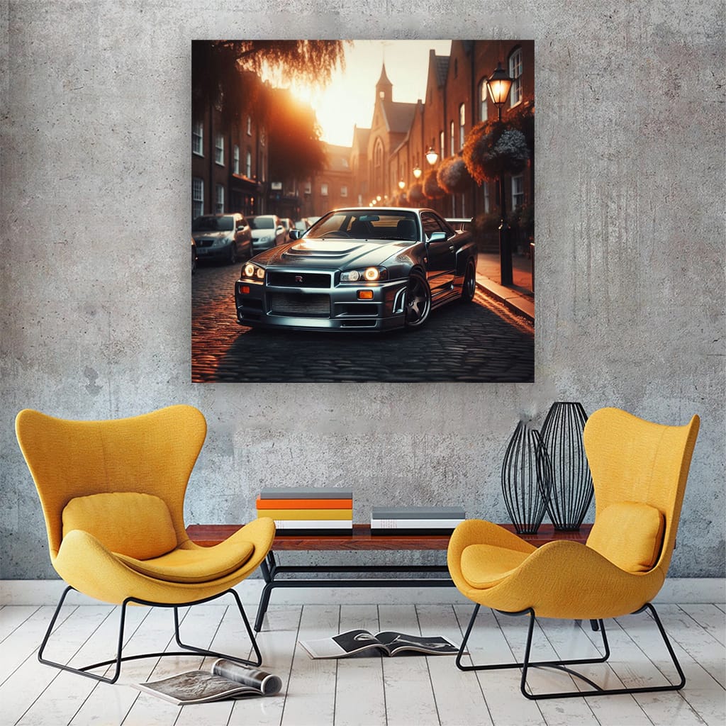 1999 Nissan Skyline Gtr R34 Lond Wall Art