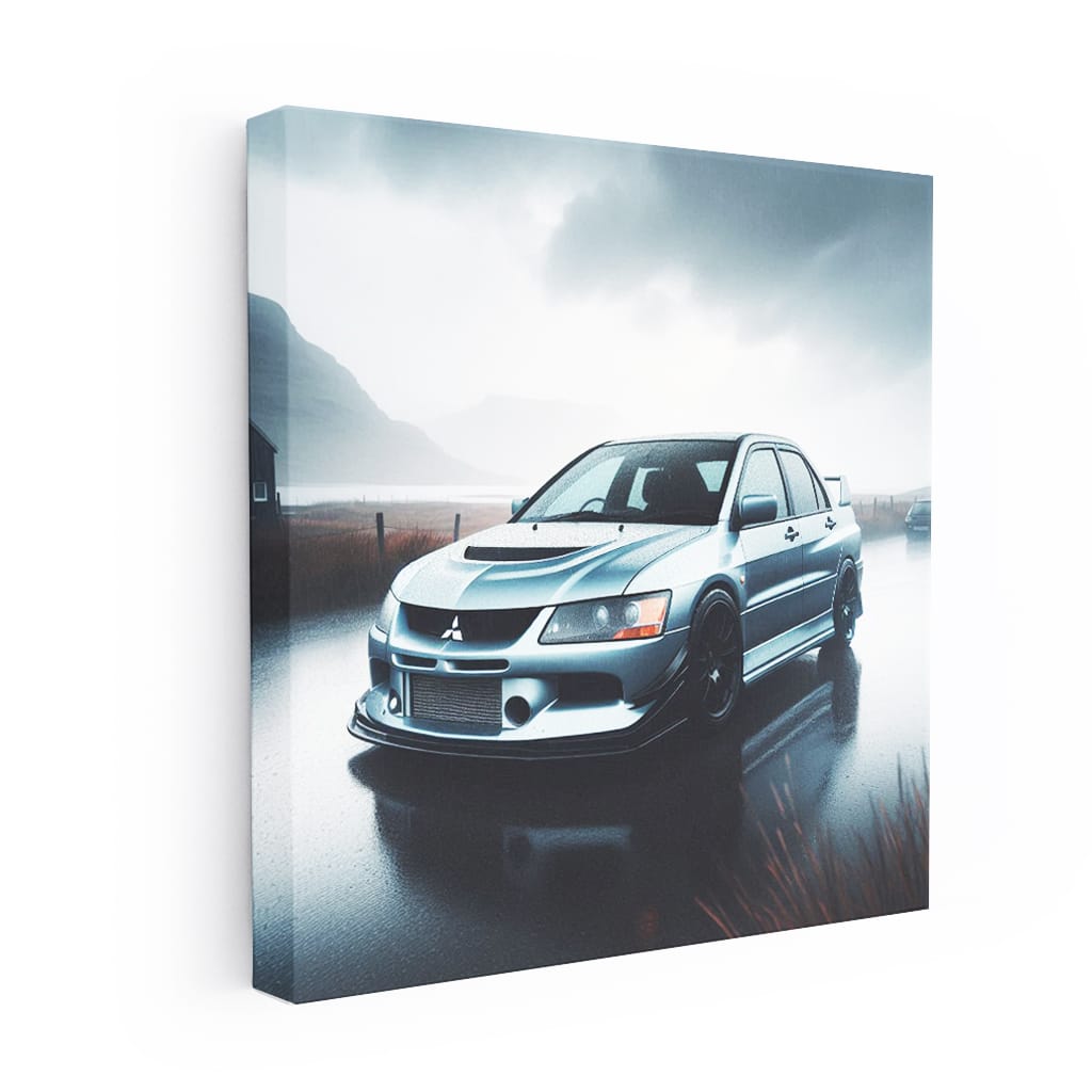 2002 Mitsubishi Lancer Evolution Vii Overcast Weath Wall Art