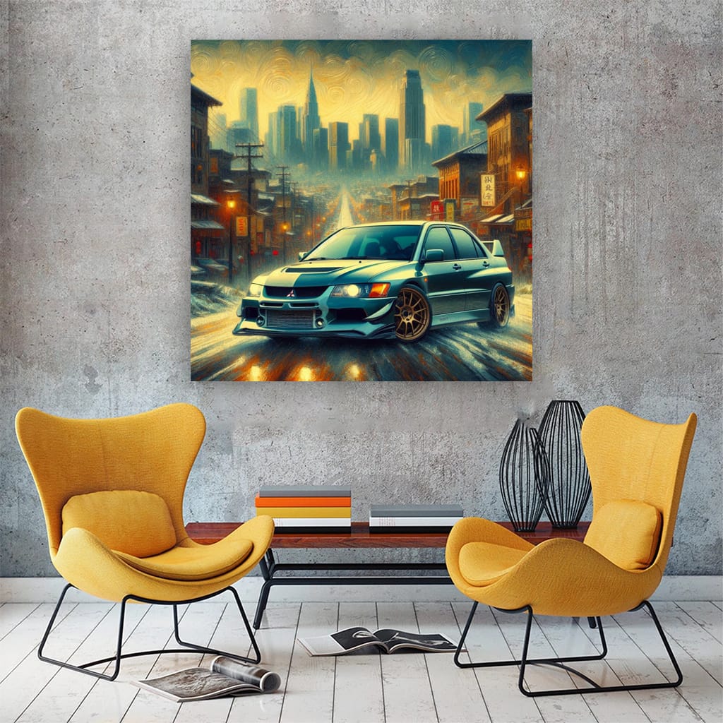 2002 Mitsubishi Lancer Evolution Vii Vall Wall Art