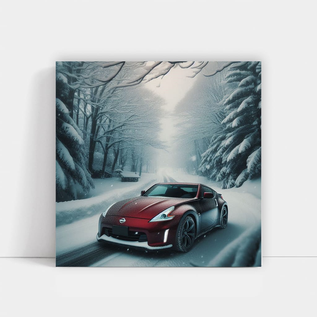 2009 Nissan 370z Winter Wall Art