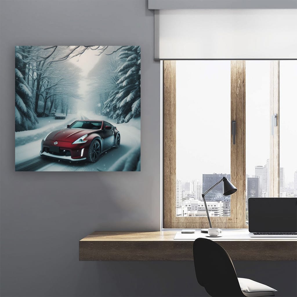 2009 Nissan 370z Winter Wall Art