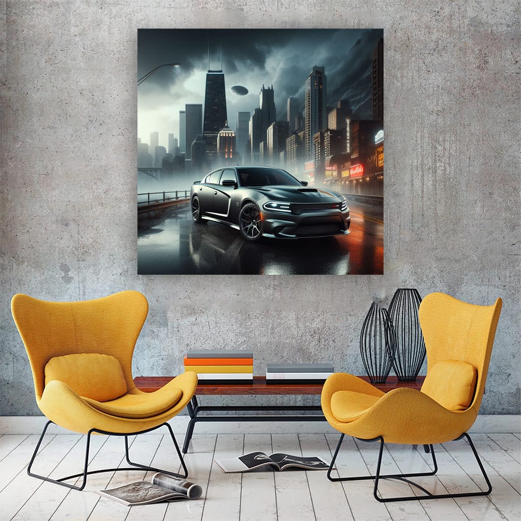 2010 Dodge Charger Srt8 Cloudy Weath Wall Art