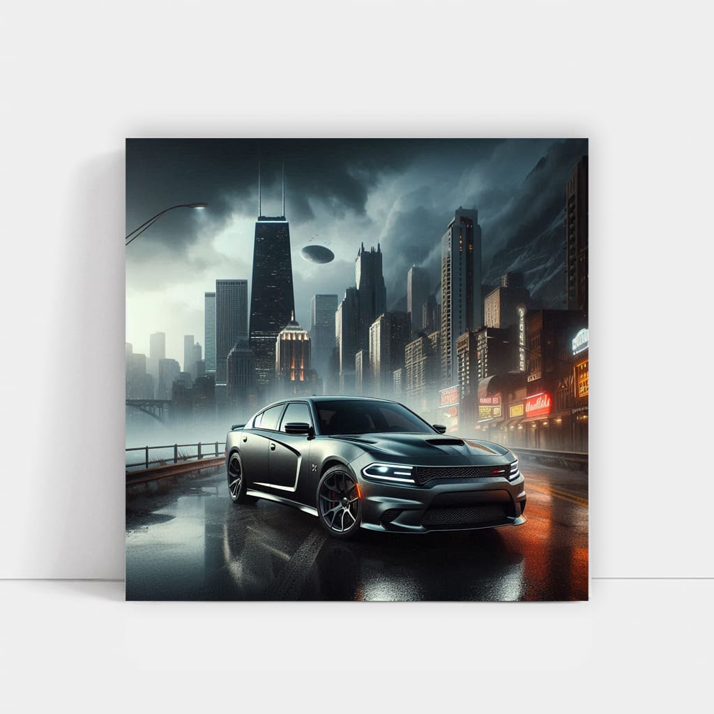 2010 Dodge Charger Srt8 Cloudy Weath Wall Art