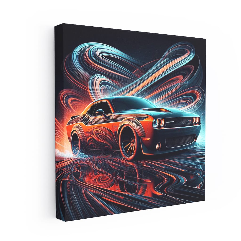 Dodge Challenger Srt8 Absctract Wall Art