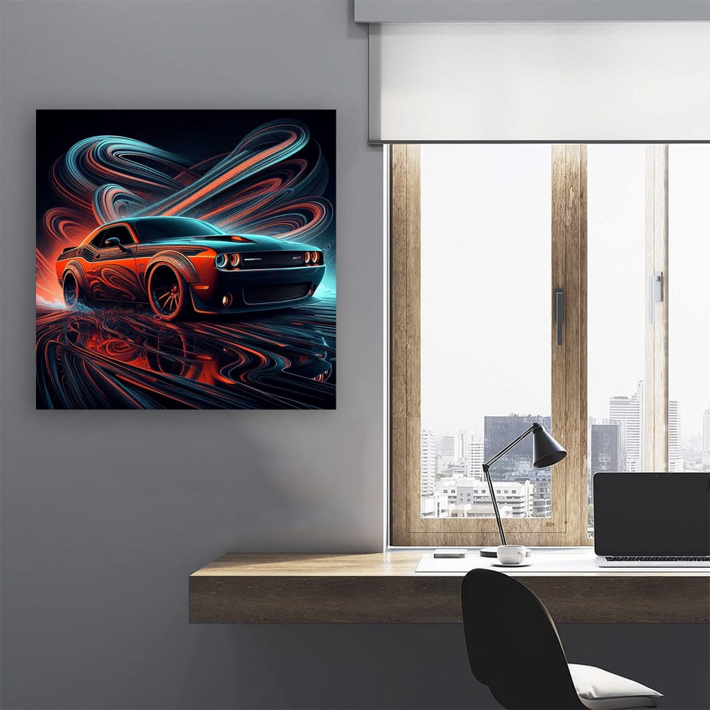 Dodge Challenger Srt8 Absctract Wall Art