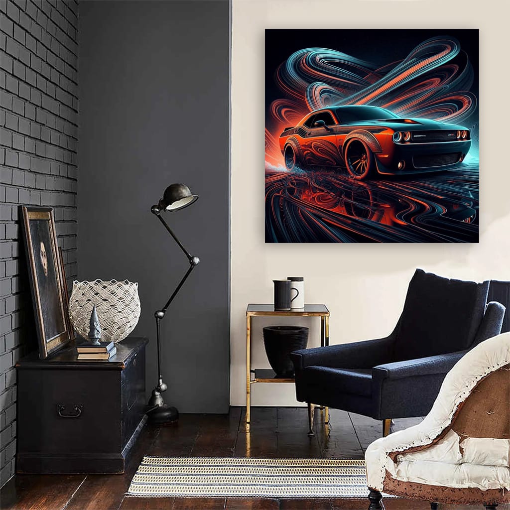 Dodge Challenger Srt8 Absctract Wall Art