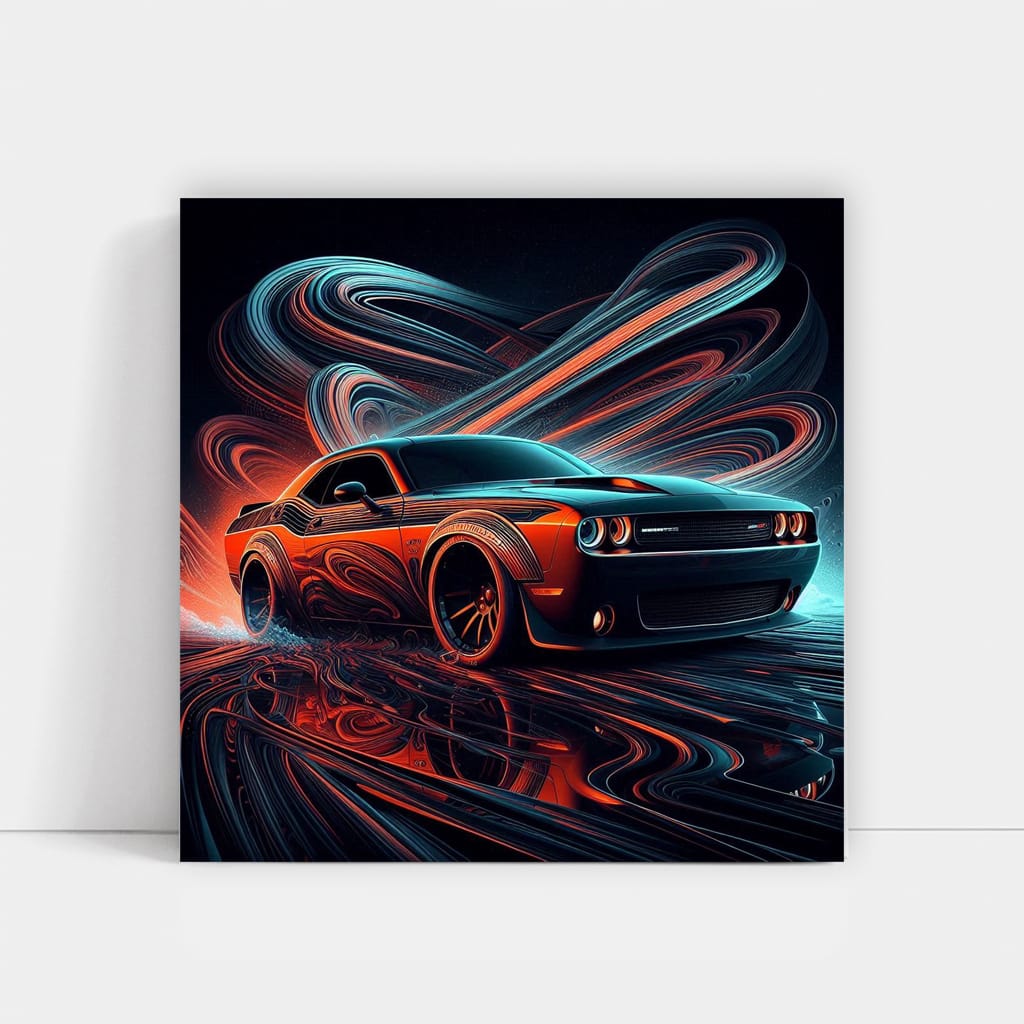 Dodge Challenger Srt8 Absctract Wall Art