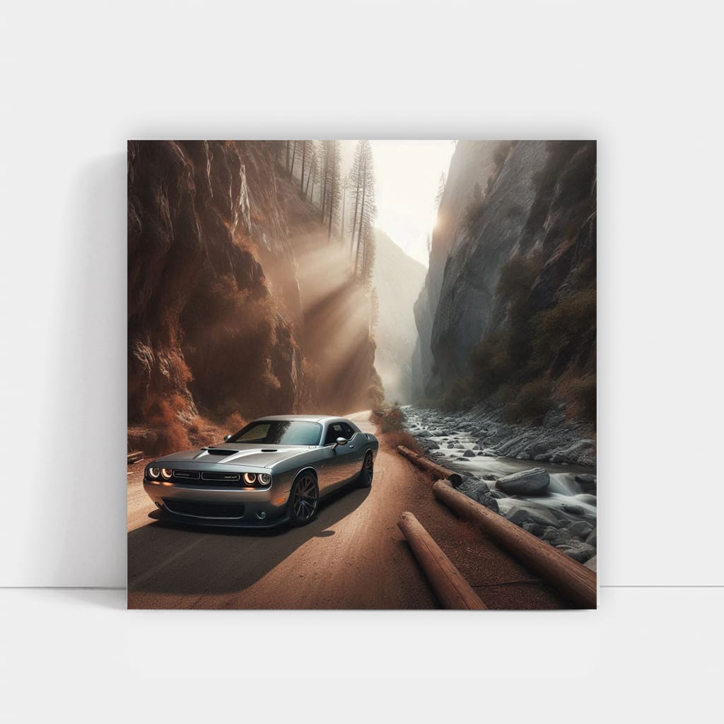 Silver Dodge 2011 Challenger Srt8 Canyon Wall Art