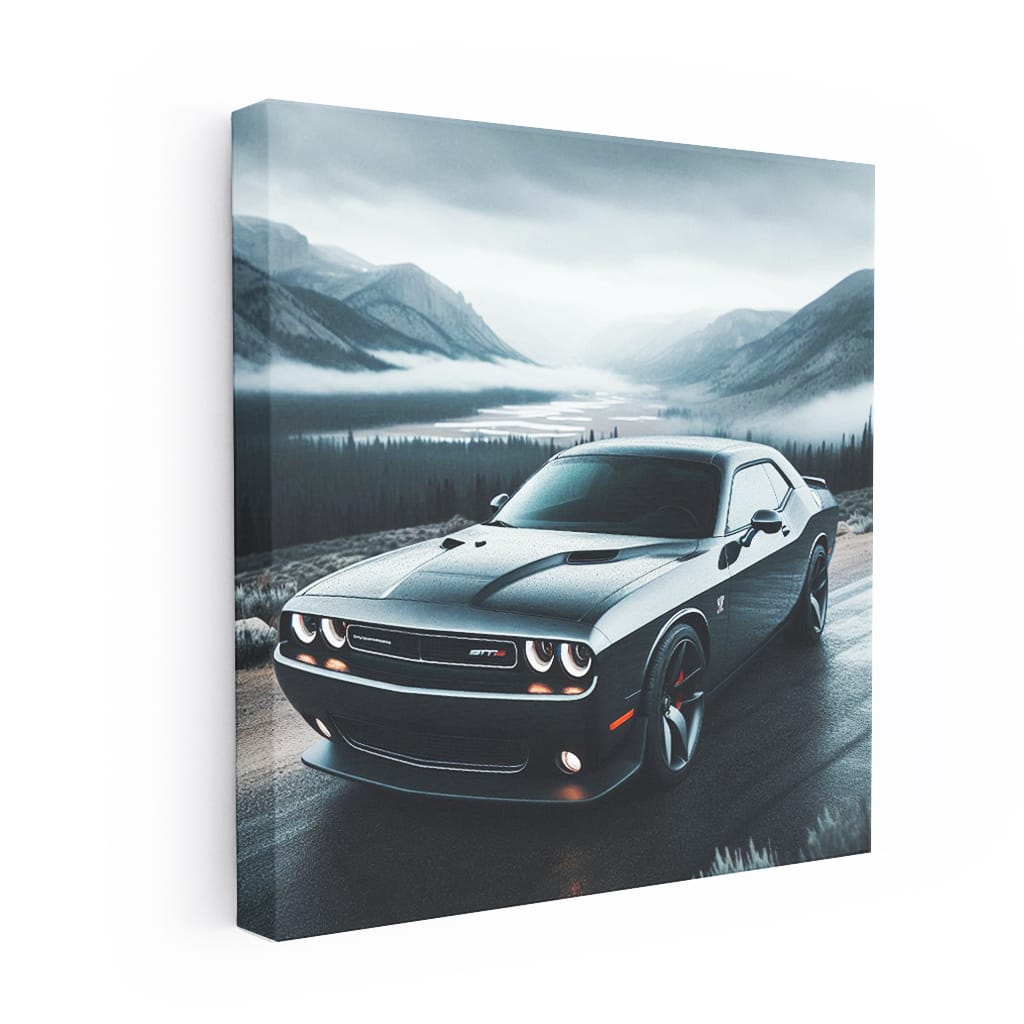 Dodge Challenger Srt8 Overcast Weather Wall Art