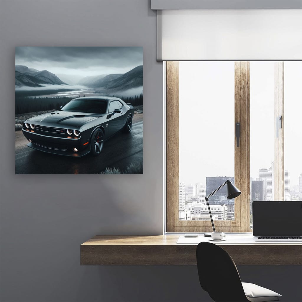 Dodge Challenger Srt8 Overcast Weather Wall Art