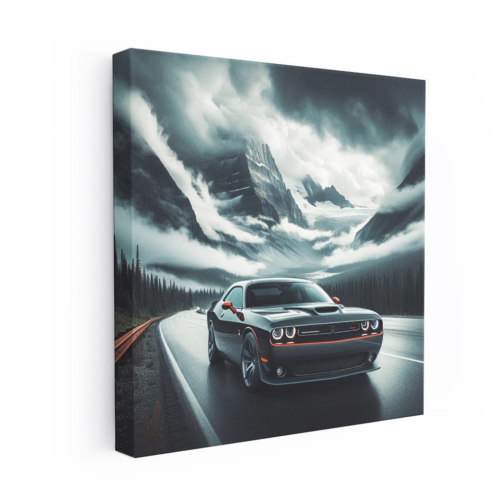 Challenger Dodge Srt8 Overcast Weather Wall Art