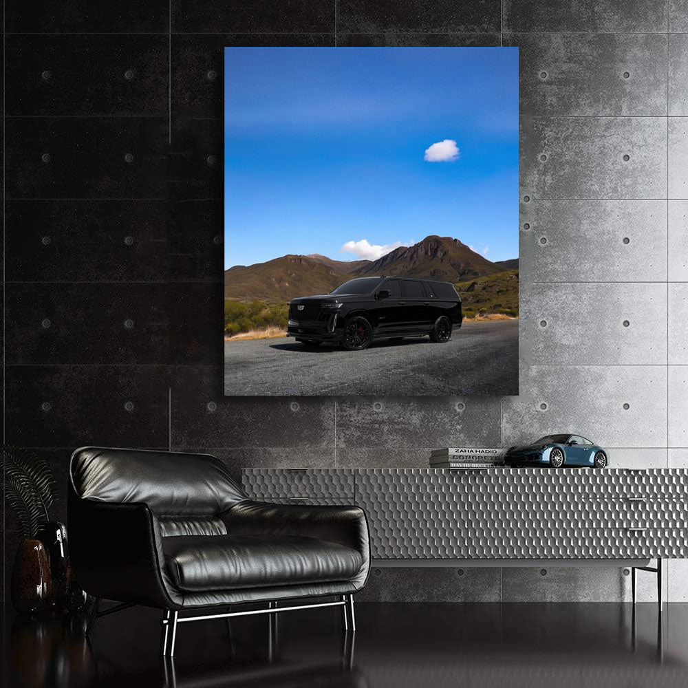 Black 2023 Escalade V-Series ESV in Mountains - Power & Prestige