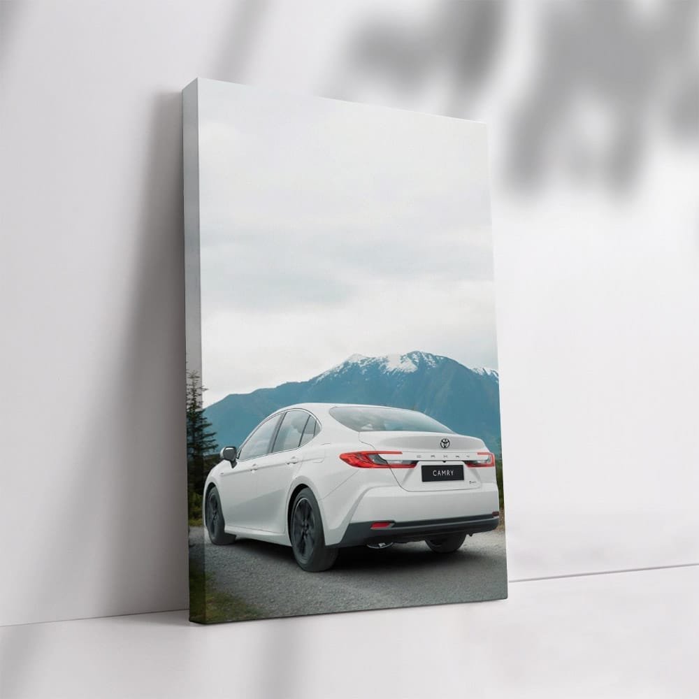 2025 Toyota Camry on Gravel Path with Mountain Backdrop - Reliable Ride - EnjoyStore