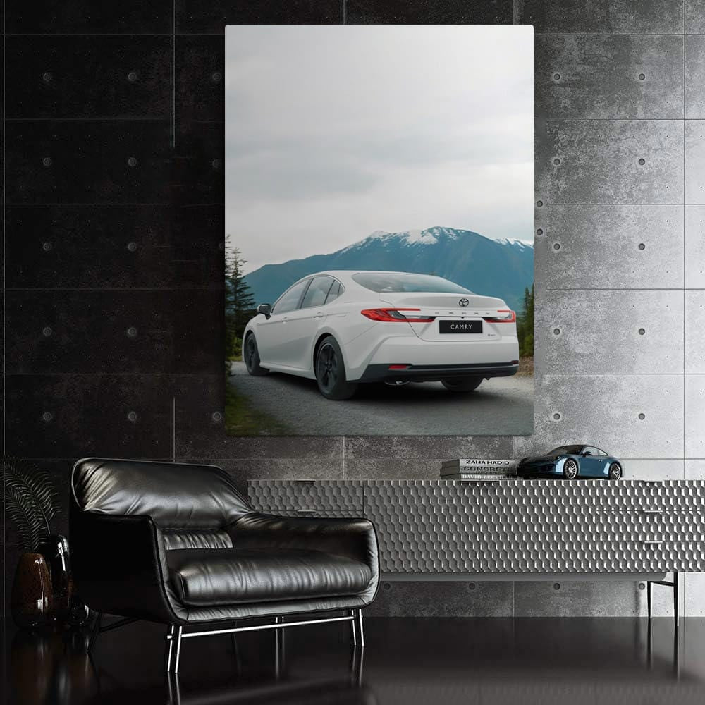 2025 Toyota Camry on Gravel Path with Mountain Backdrop - Reliable Ride - EnjoyStore